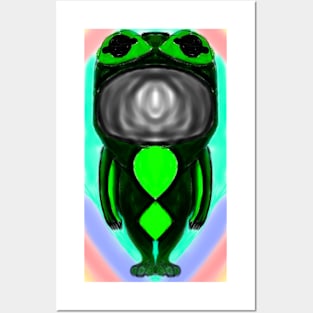 Frog with bottomless void mouth Posters and Art